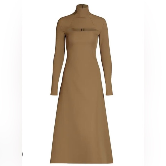 A.W.A.K.E. Mode Crepe Cutout Dress - Picture 7 of 8